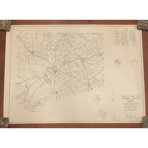 VTG 1976 General Highway Map JOHNSON COUNTY TEXAS State Department of Highways